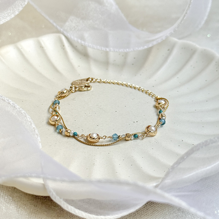 B15 / 絕版彩蛋 • 浪漫的海洋 – 珍珠托帕石 – 手鍊