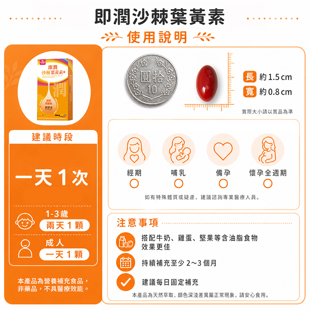 久保雅司 即潤沙棘果葉黃素軟膠囊, FloraGLO游離型葉黃素搭配沙棘果油晶亮呵護