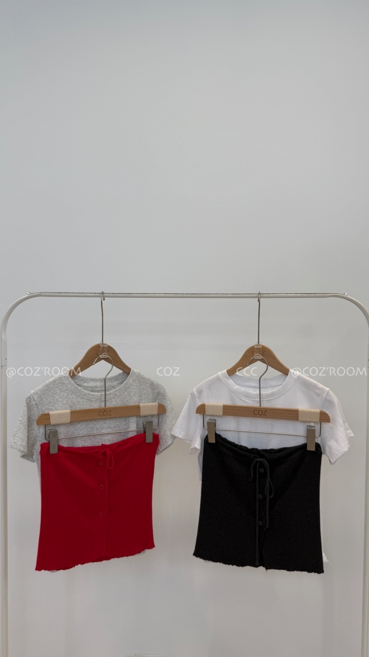 (3件5折) 圓領素色Tee+平口針織背心 SET 2colors _2193