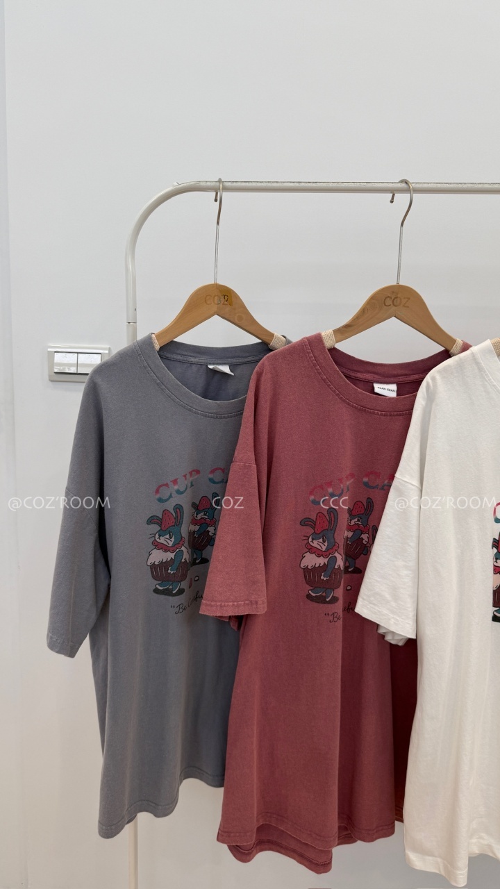 可愛兔子蛋糕大大件Tee 4colors_1902