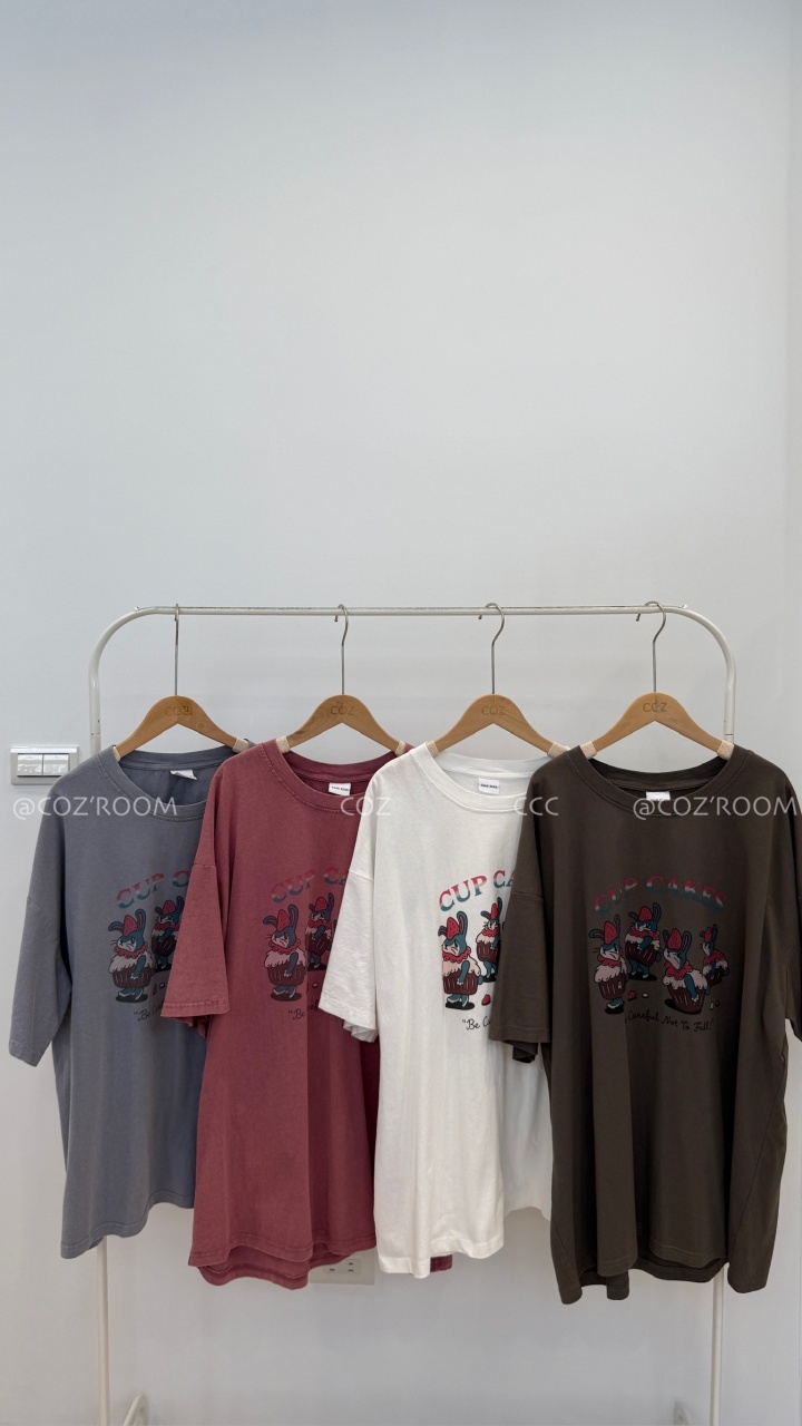 可愛兔子蛋糕大大件Tee 4colors_1902