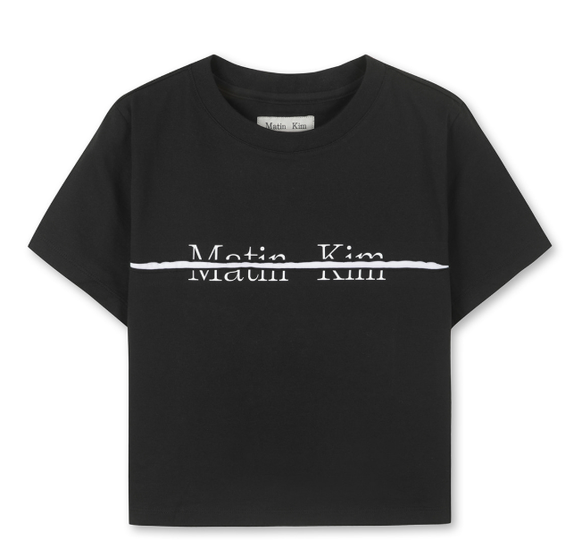 【直播】Matin Kim LX060533 女裝字母logo短款短袖上衣（MK2600TS002）