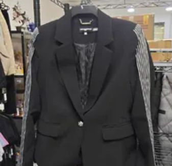 [S] KARL LAGERFELD BLACK BLAZER, L6DC9D19-BLK (SKL1691)