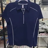 [S] DKNY PEACOAT COURT PIQUÉ PIPED HALF-ZIP POLO, DP6T1636-PCT (SD2050)