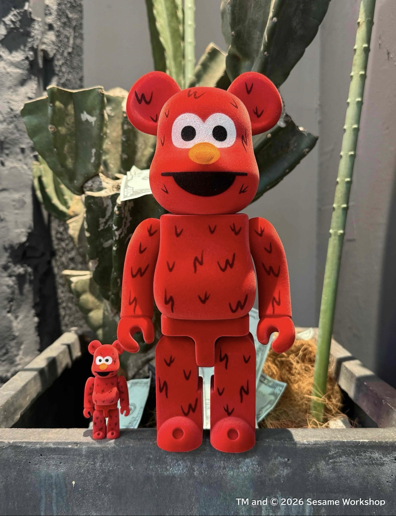 🎏Pre-Order🎏Bearbrick 400% 100% ELMO FLOCKY