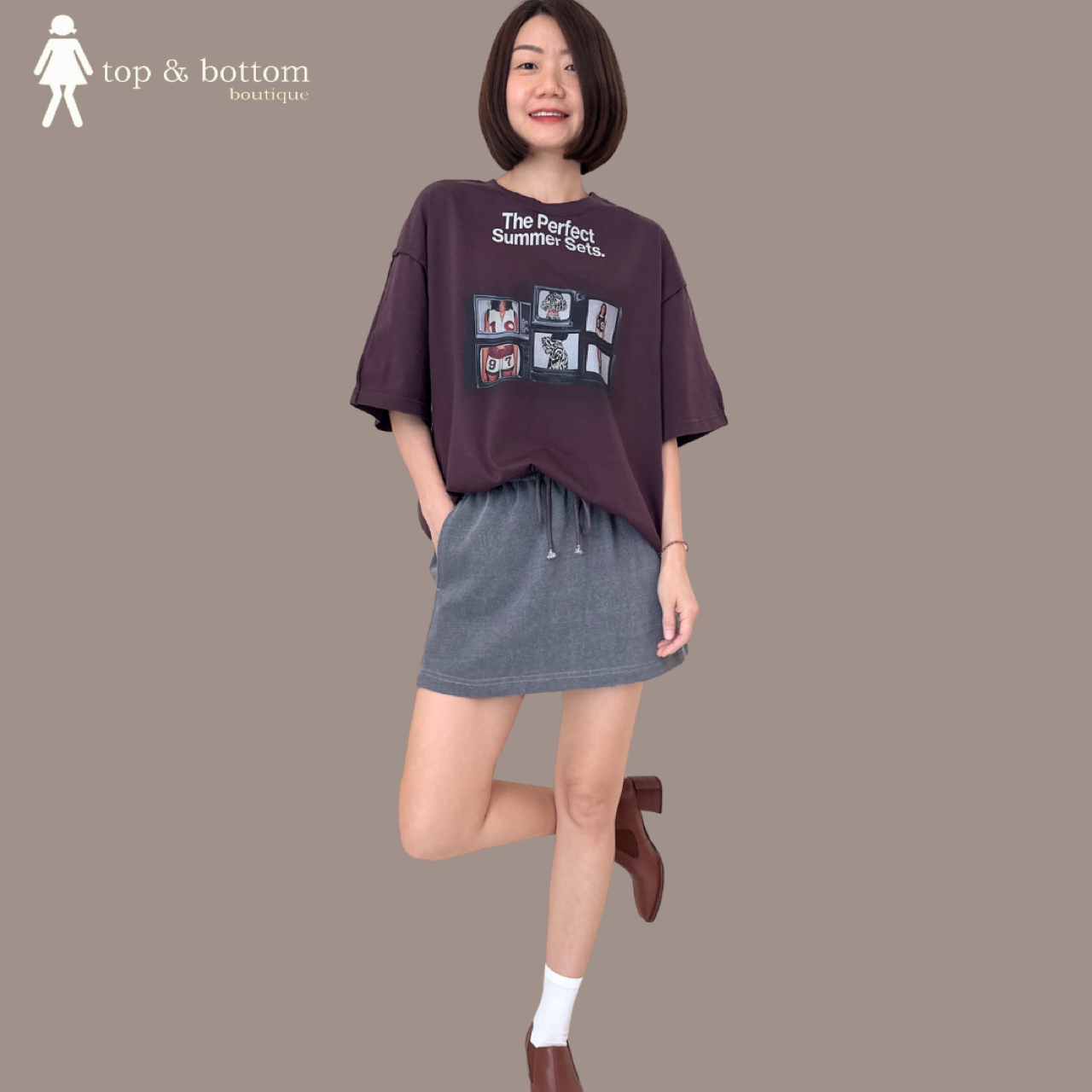 WORDING & TV OVERSIZE TEE