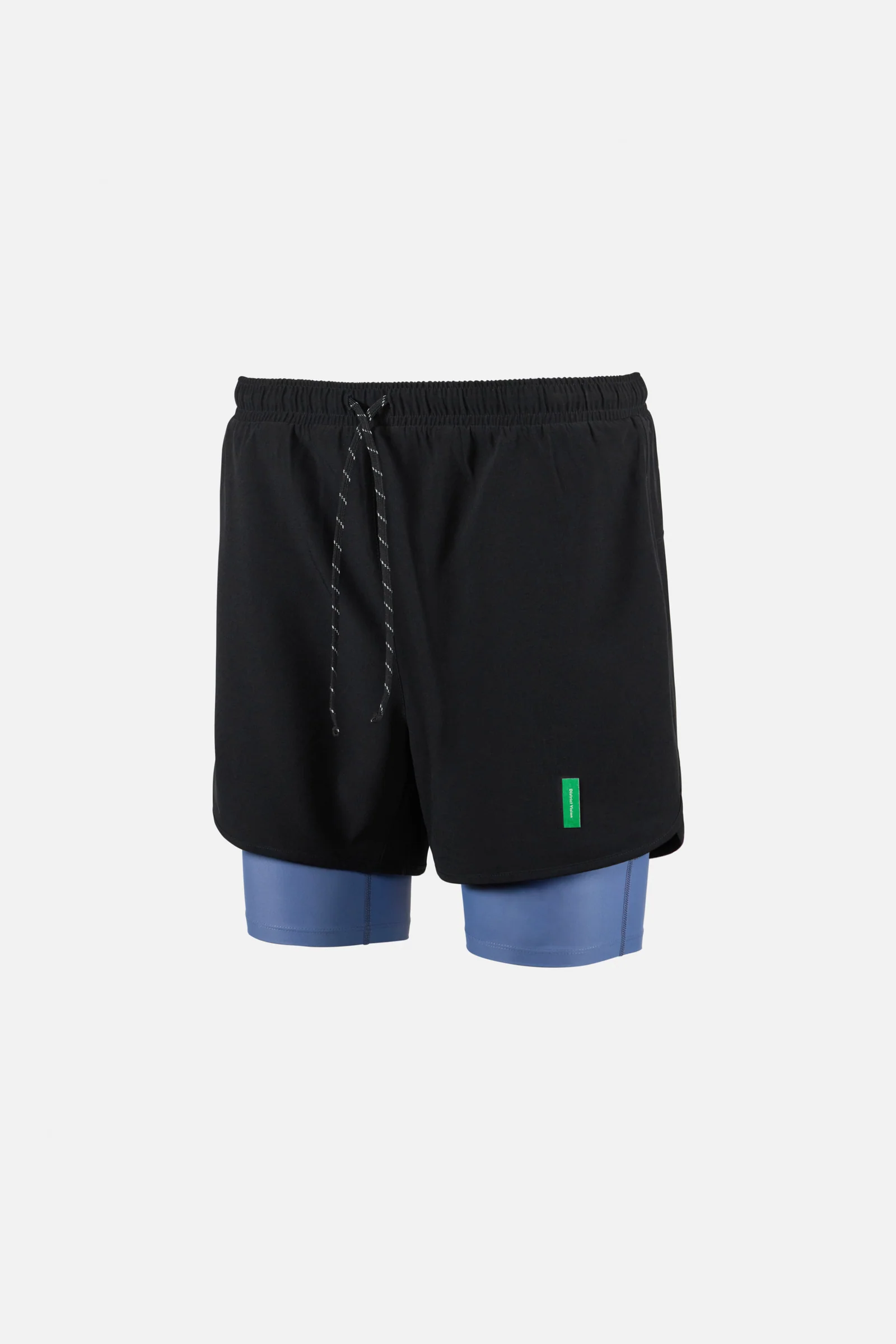 District Vision｜Layered Training Shorts "Black/Race Blue"