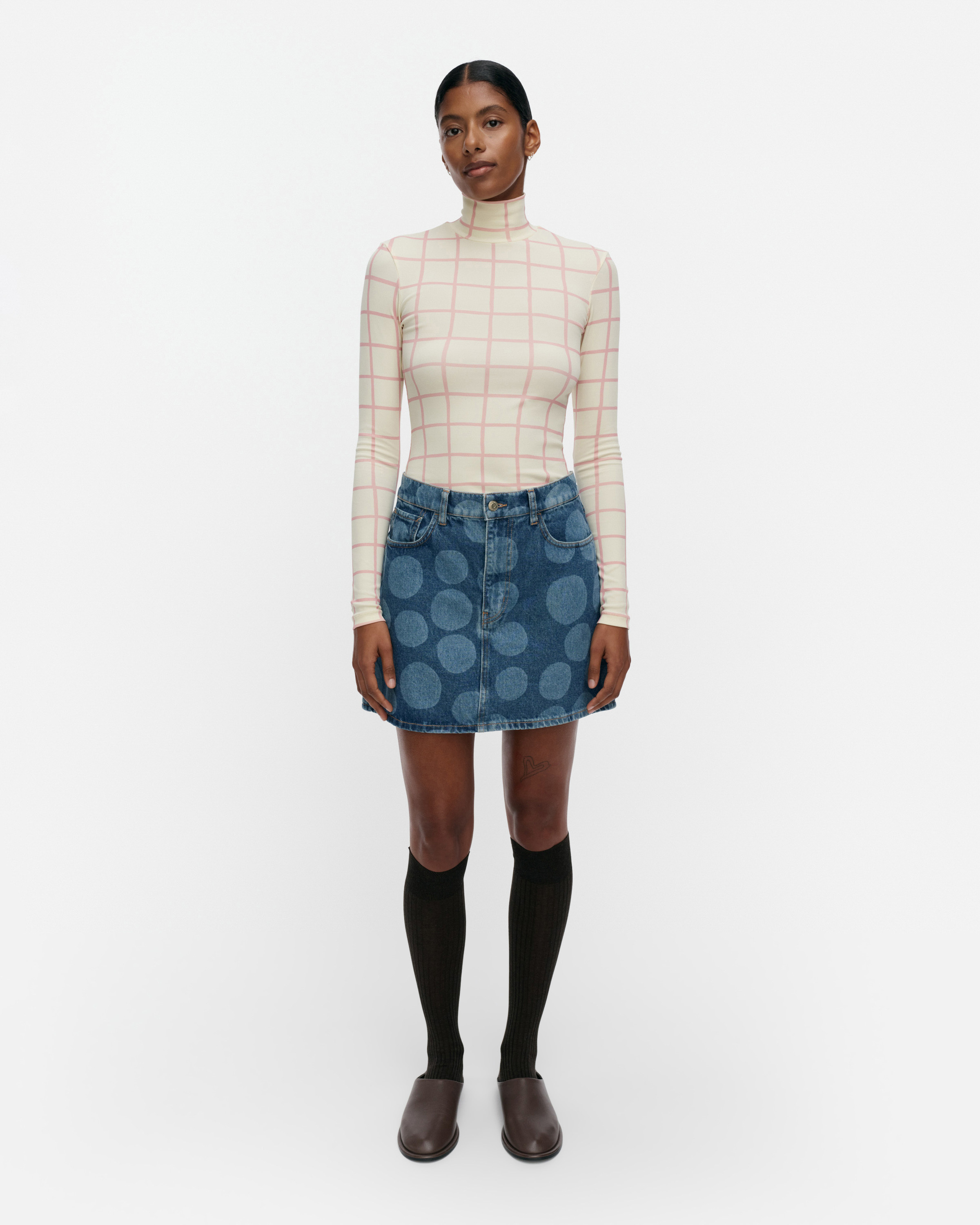 Maridenim Ruudut Petrooli Skirt