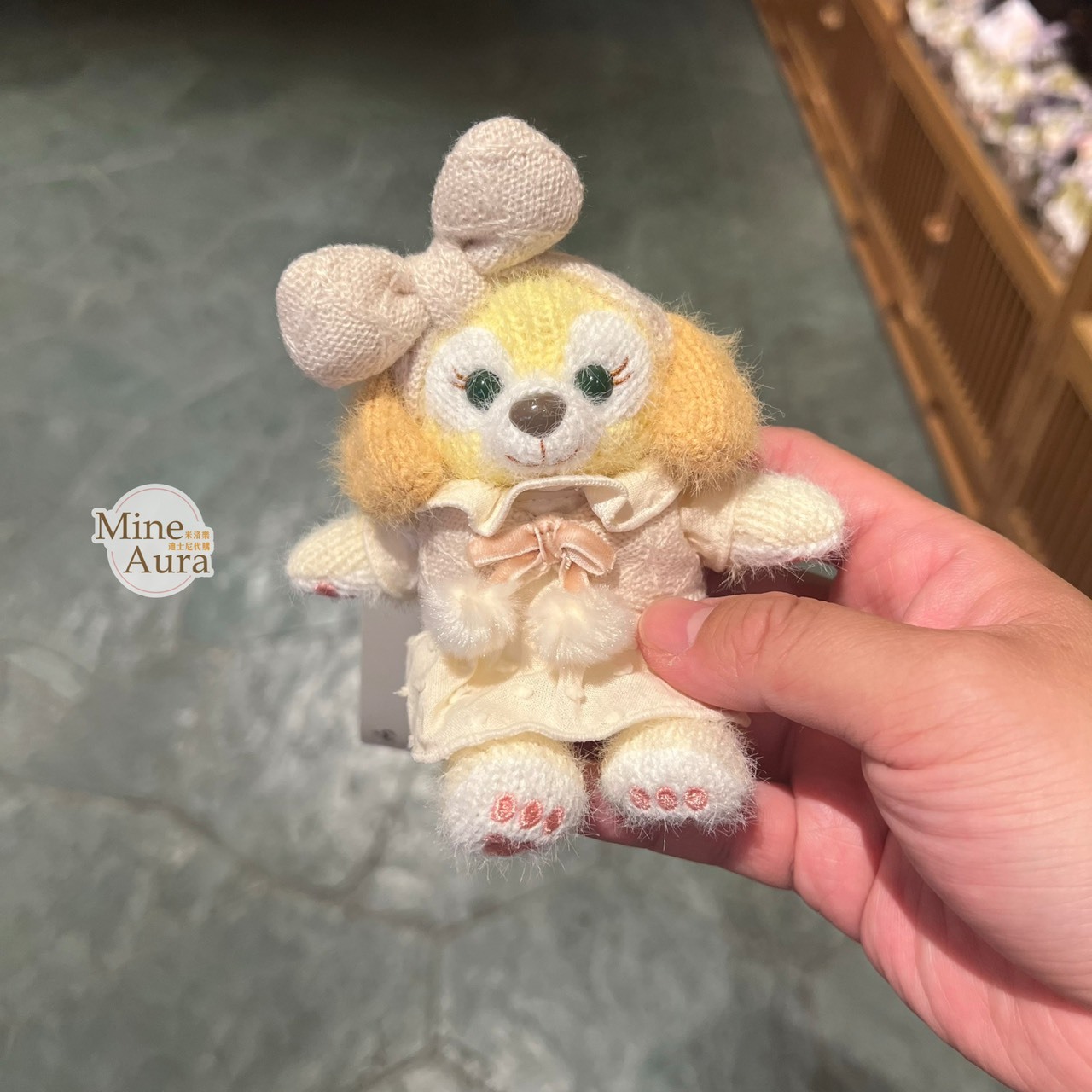 達菲 Duffy 與好友們 小小伙伴系列 可琦安 餅乾 CookieAnn 坐姿 鑰匙圈 吊飾 -上海迪士尼樂園