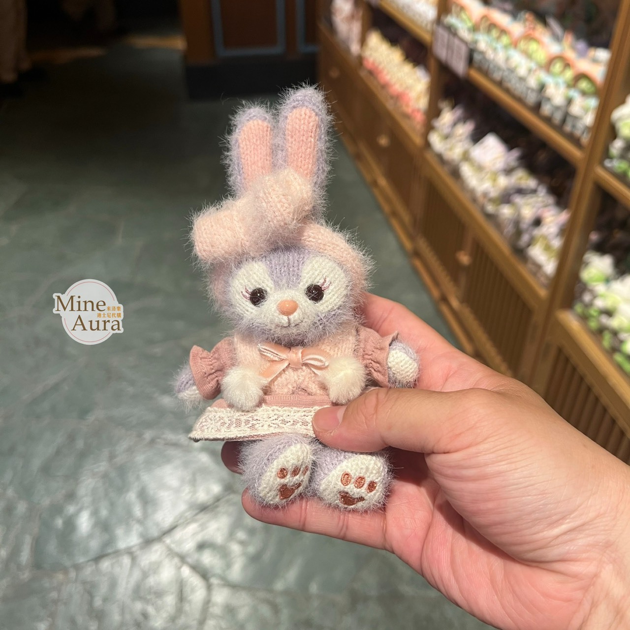 達菲 Duffy 與好友們 小小伙伴系列 史黛拉露 星黛露 StellaLou 坐姿 鑰匙圈 吊飾 -上海迪士尼樂園