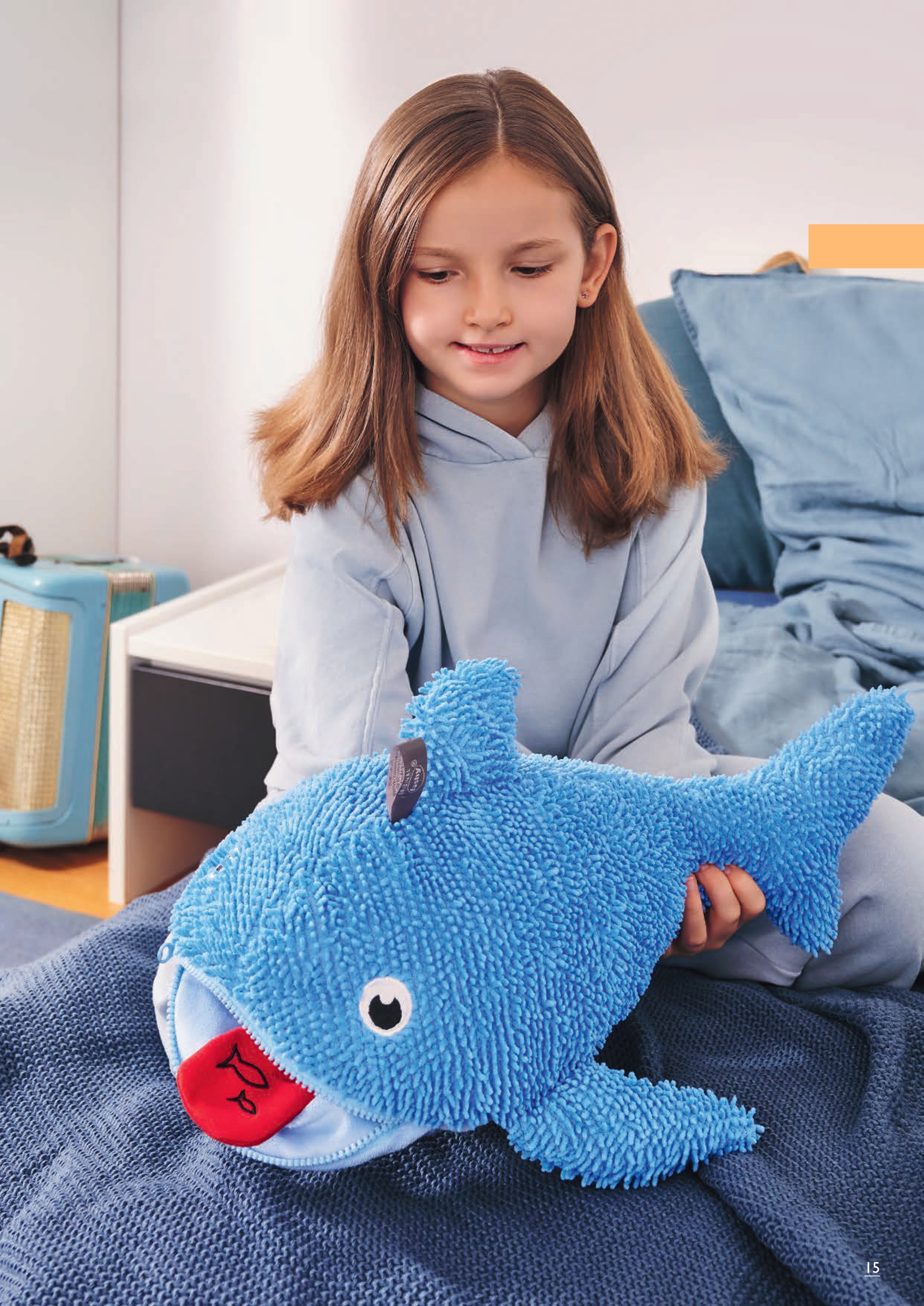 FASHY - Cuddly Hot Water Bottle - Whale "Waldemar" | 0.8L