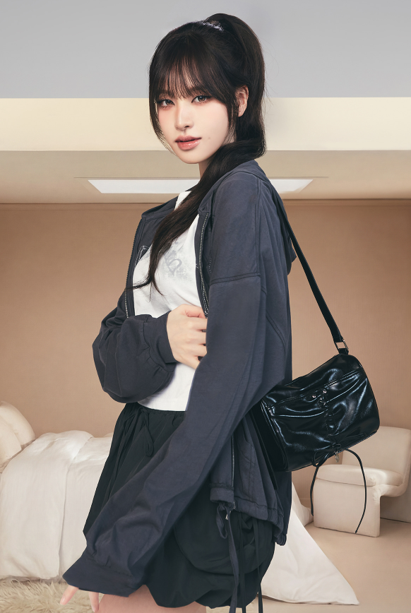 【直播】Matin Kim LX0605502 FRONT SHIRRING RIBBON 單肩包(MK2634BG019)