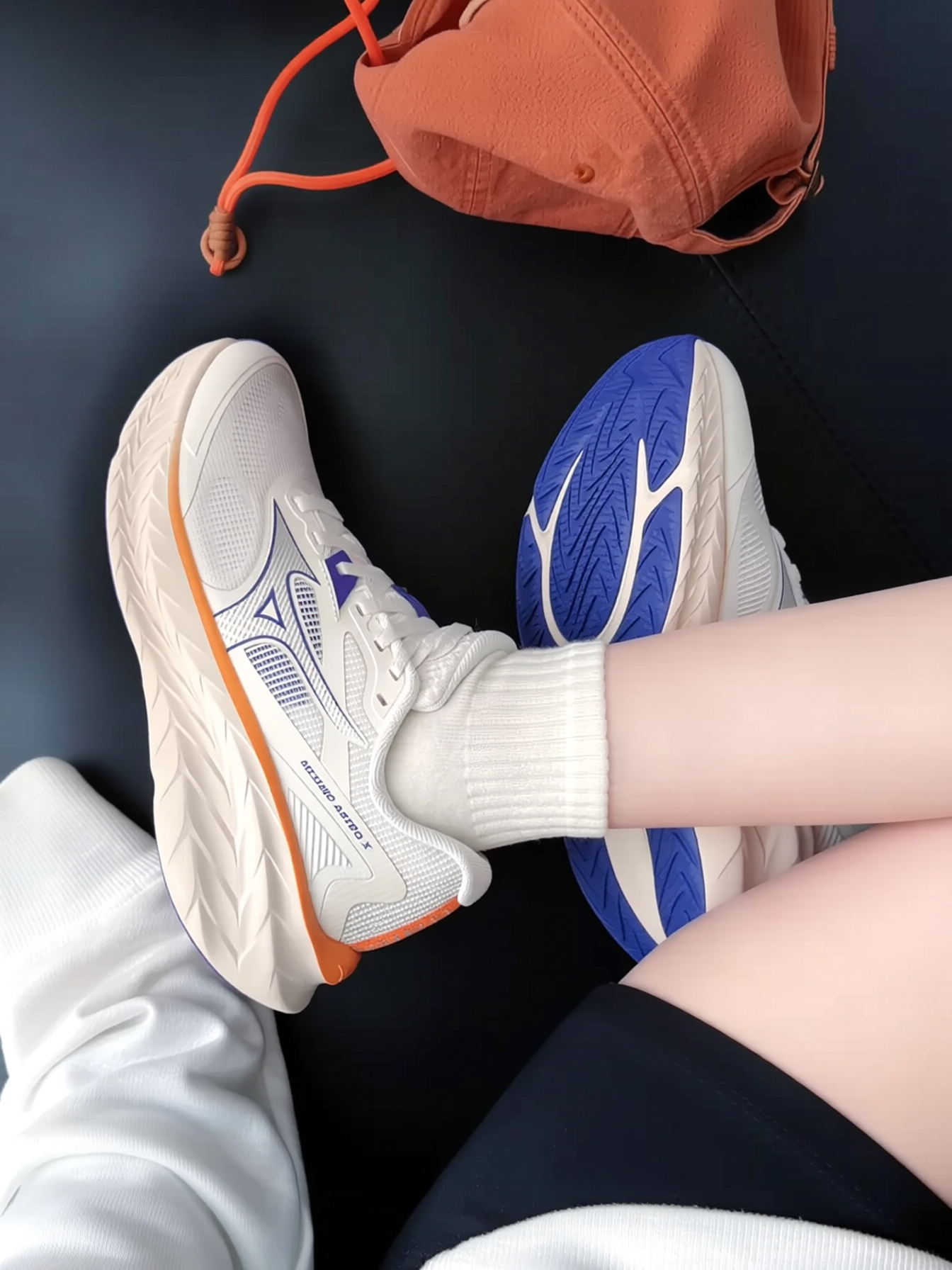 代購-<爆走神鞋>Mizuno ASTRO X 美津濃 機能 復古 厚底 增高 男女同款 一抹橘 D1GH250502