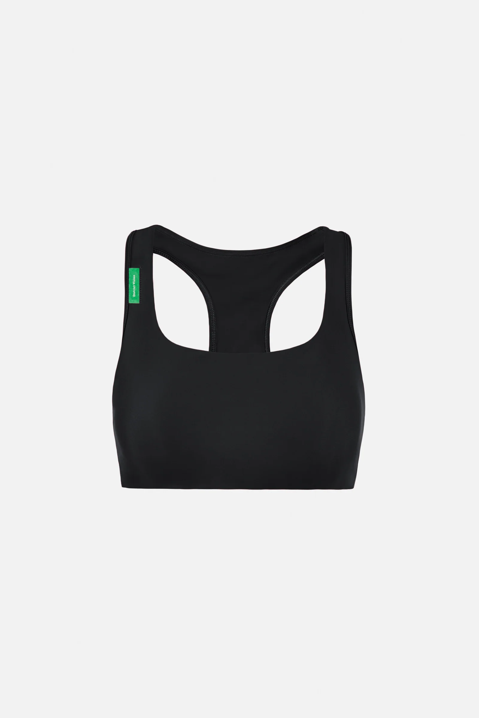 District Vision｜Medium Support Racer-Back Bra "BLACK"