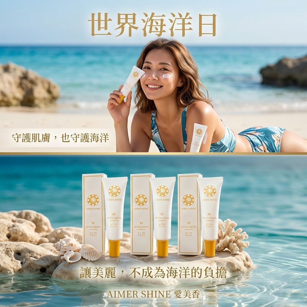 物理防曬粉底乳 3入組｜雙色自由任選｜海洋友善 x 礦物防曬