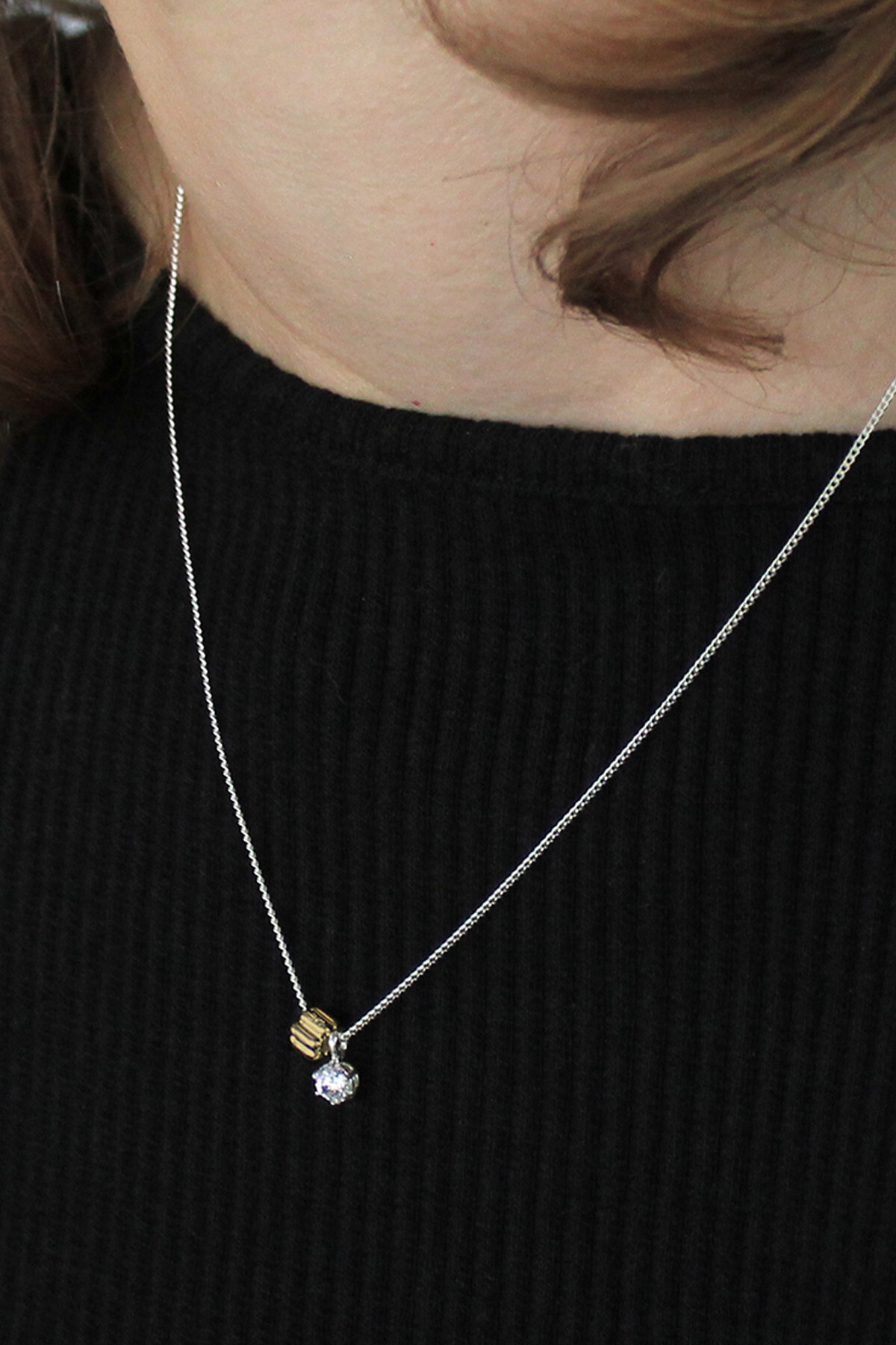 MONDAY EDITION CANELE CLAIR NECKLACE GOLD MWNL251002GD