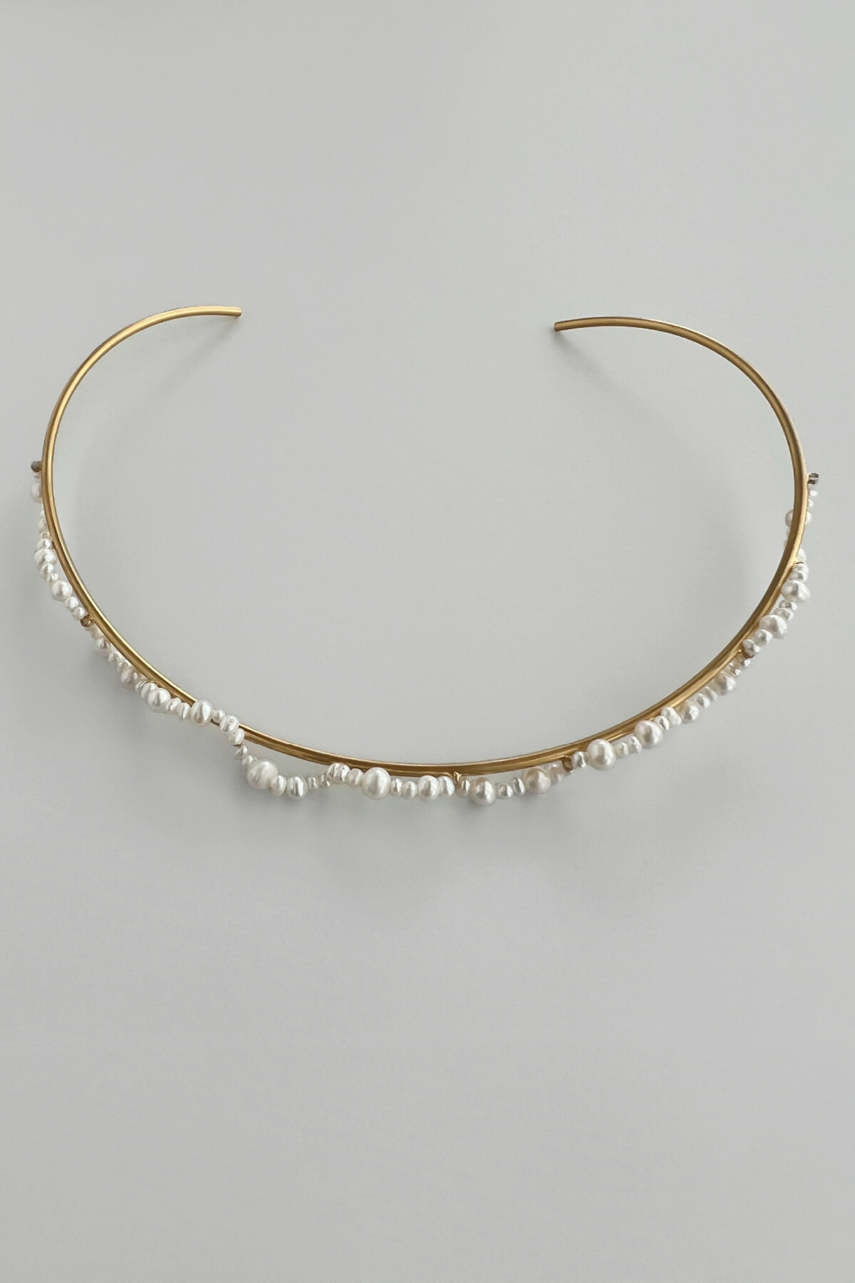 MONDAY EDITION PEARL BUD WIRE CHOKER MWNL260206WH