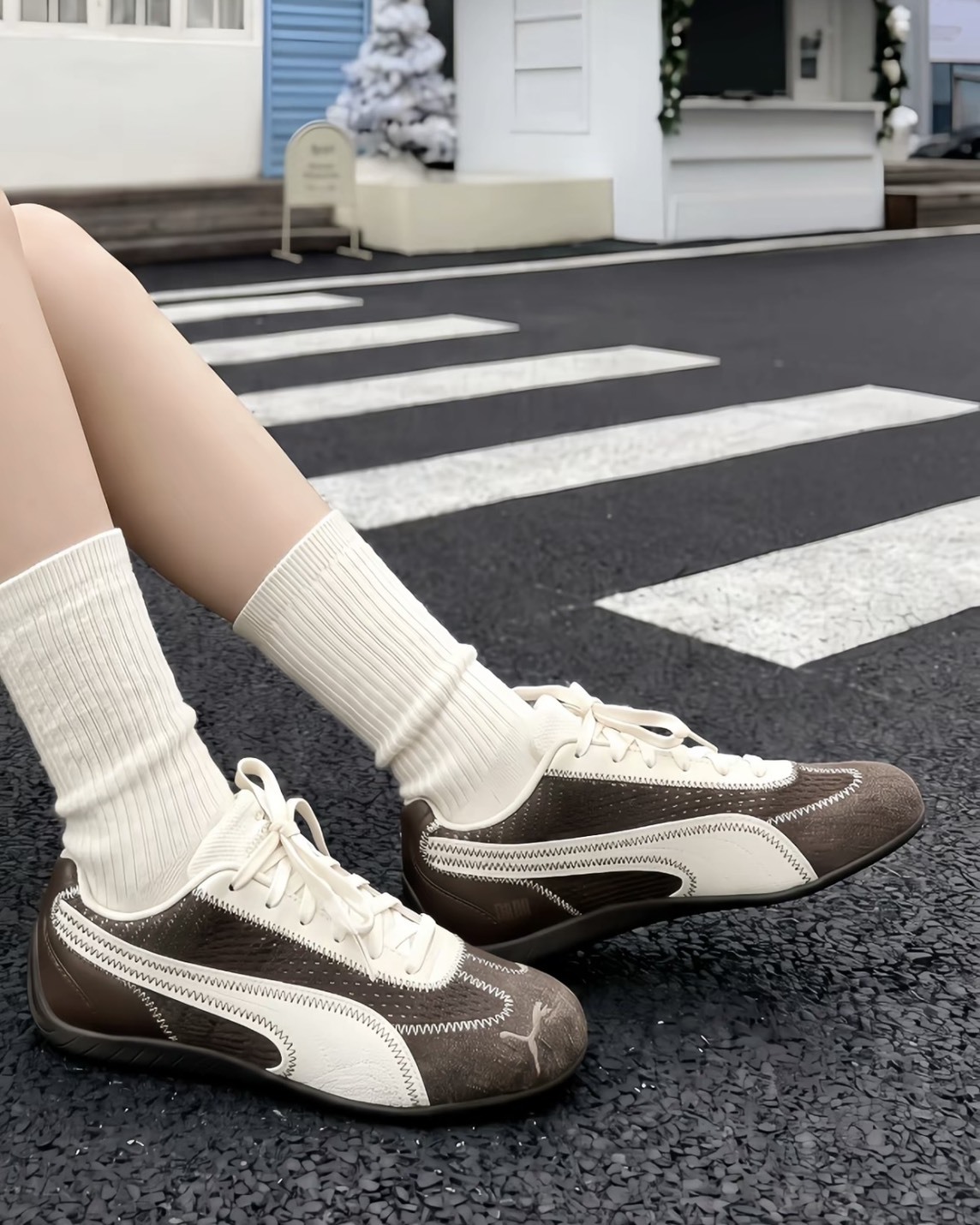 Puma Speedcat Aéré 網面 絎縫線設計感  薄底賽車 男女同款 棕