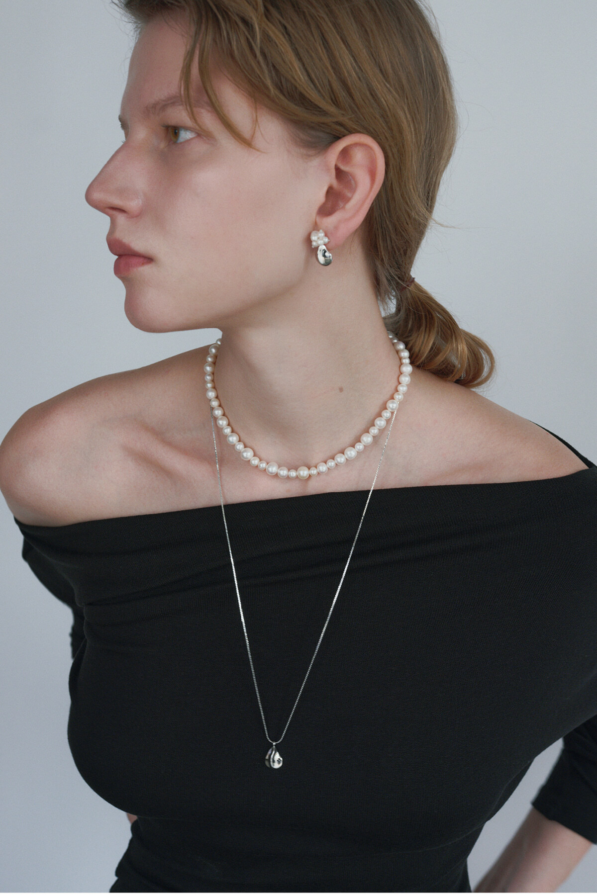 MONDAY EDITION PETIT PETAL NECKLACE MWNL260209WH