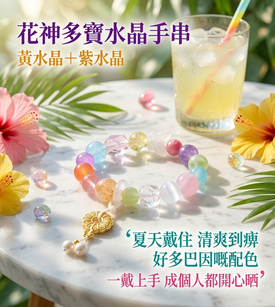 花神多寶水晶手串