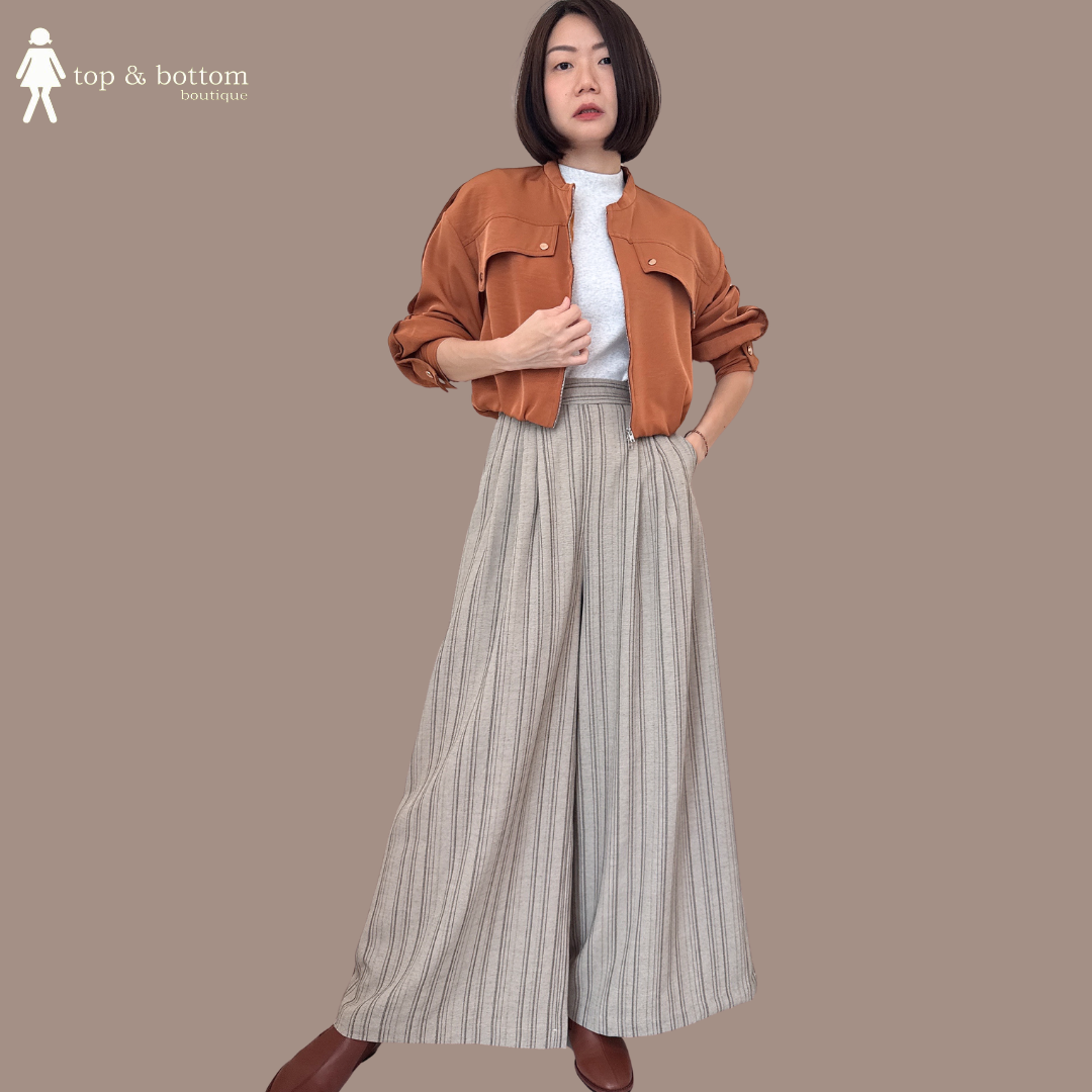 LONG SLEEVE SOFT ZIPPED POCKET CROP JACKET