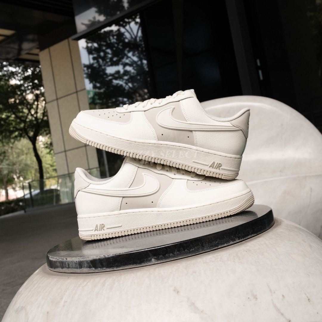 【逢甲 FUZZY】Nike Air Force 1 立體勾 黑灰 IR1475-010 骨白 IR1475-133