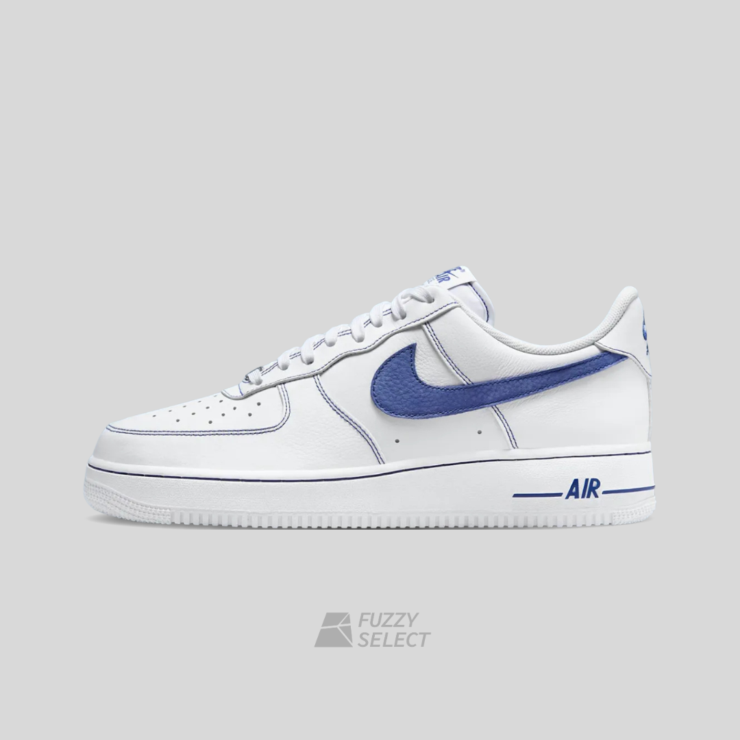 【逢甲 FUZZY】Nike Air Force 1 白藍 深藍 縫線 荔枝皮 HQ2037-100