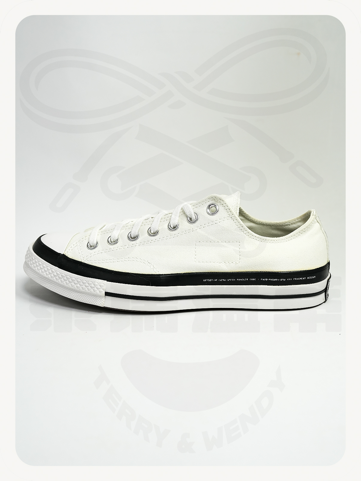 全新 US9 Converse Chuck 70 Low x Fragment Design x Moncler 'White'