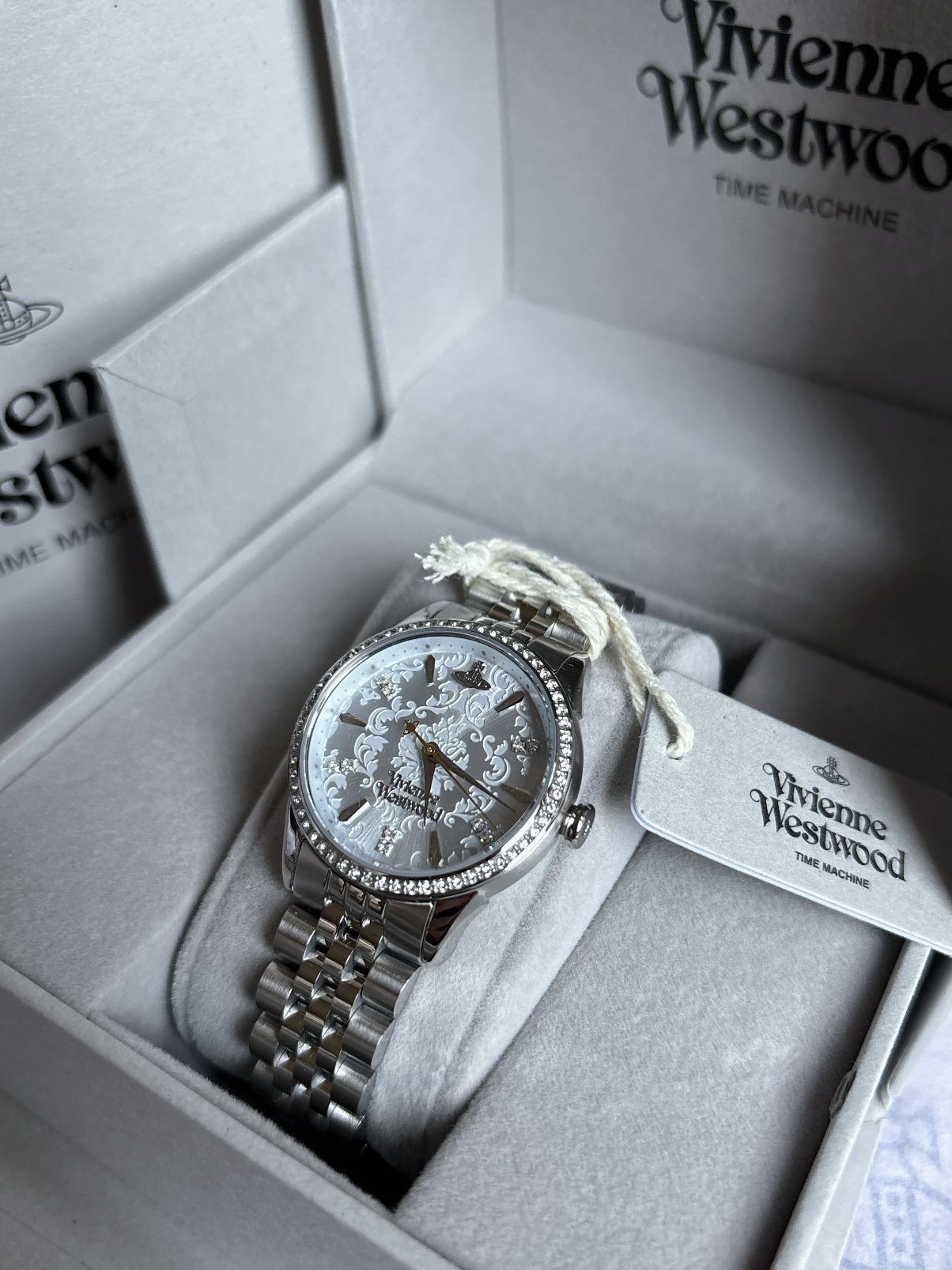 （預購）Vivienne Westwood 碎花藍浮雕手錶 西太后