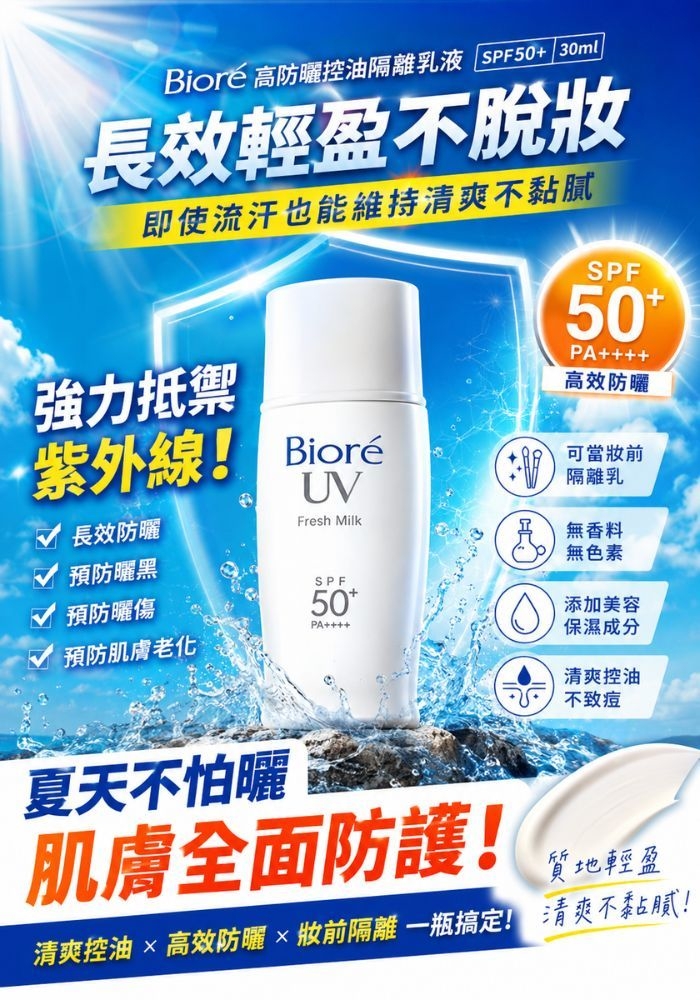 (團購)Biore高防曬控油隔離乳液(07/02到貨)