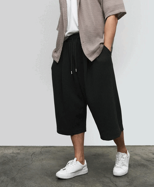 Waffle Bermuda Pants