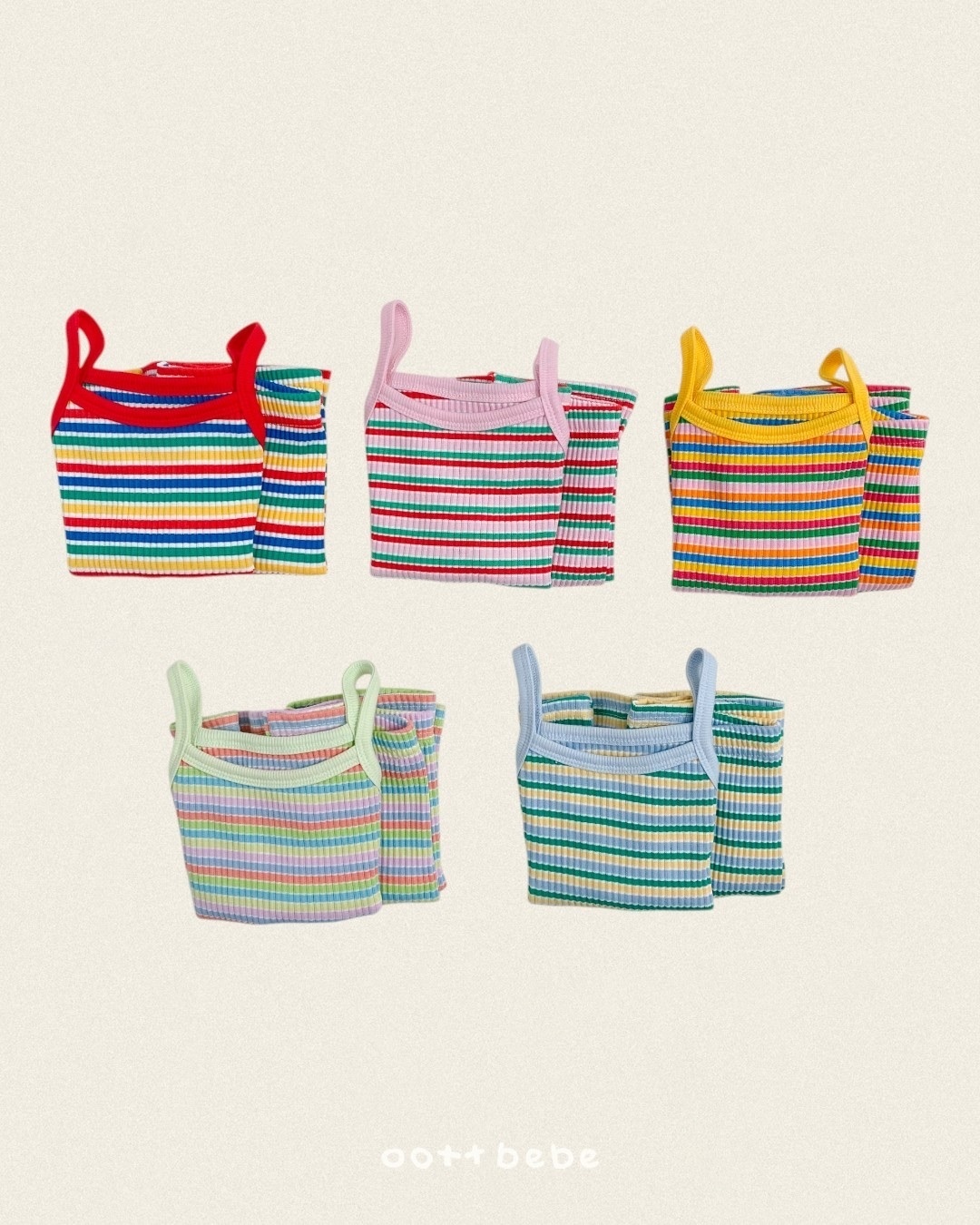 Oott Bebe Rainbow Strap Sleeveless Set