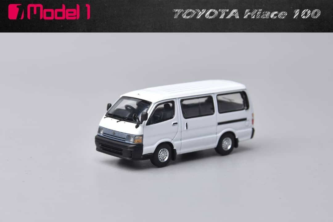 PO-$130 * MODEL ONE * 1:64 TOYOTA HIACE H100 WHITE