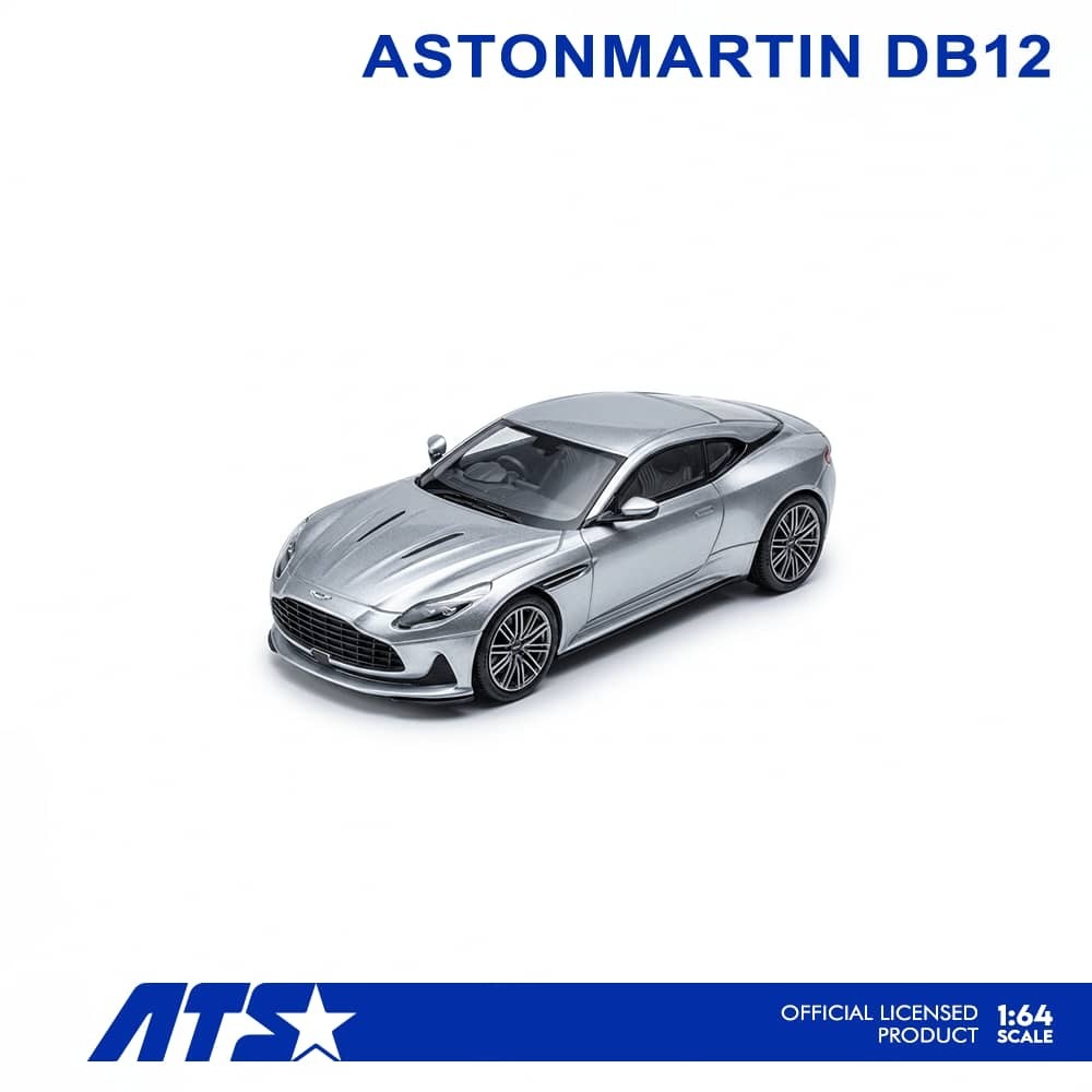 PO-$150 * ATS * 1:64 ASTON MARTIN DB12 COUPE LIGHTNING SILVER