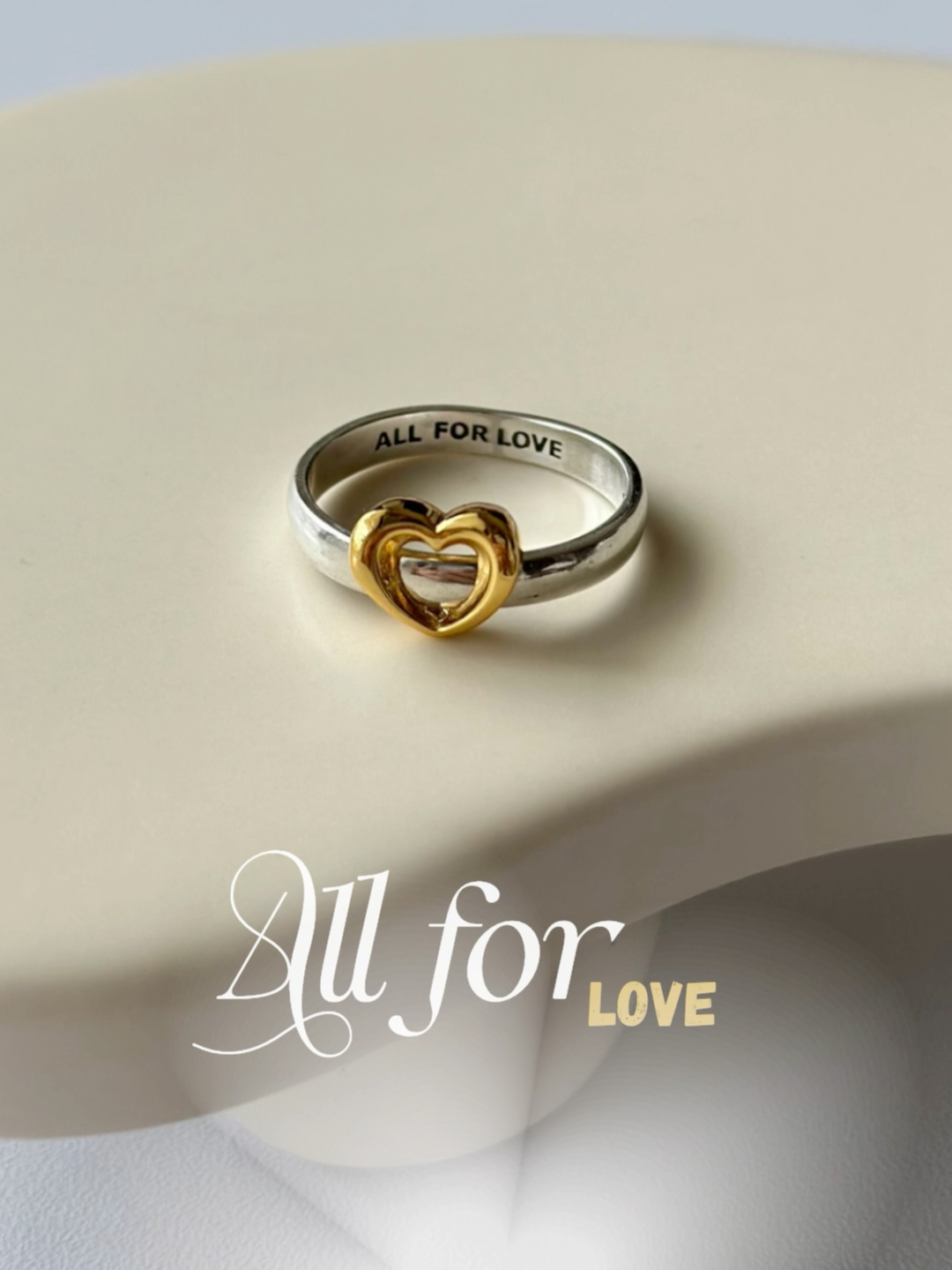 S925 all for love ring