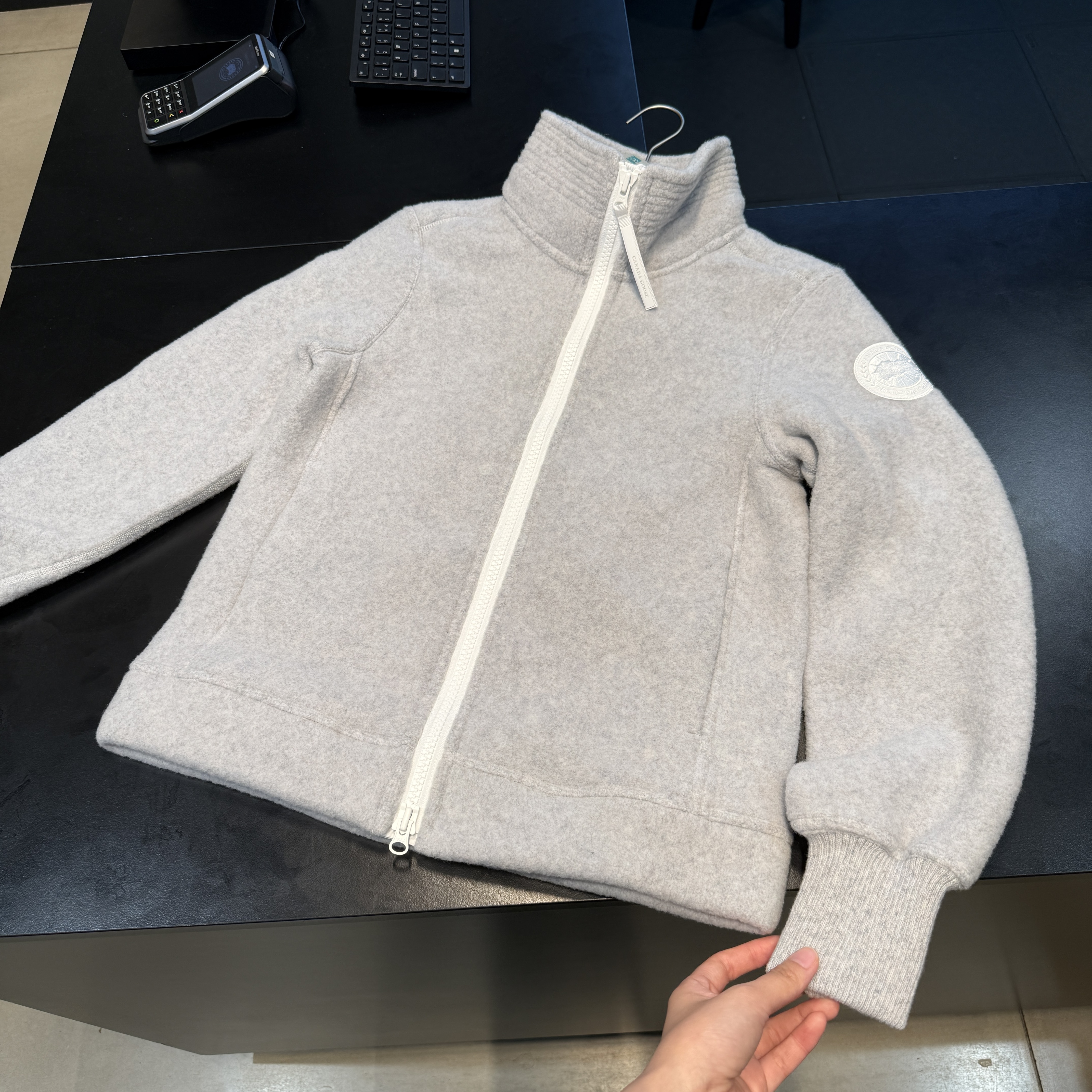 Canada goose fleece jacket silver grey