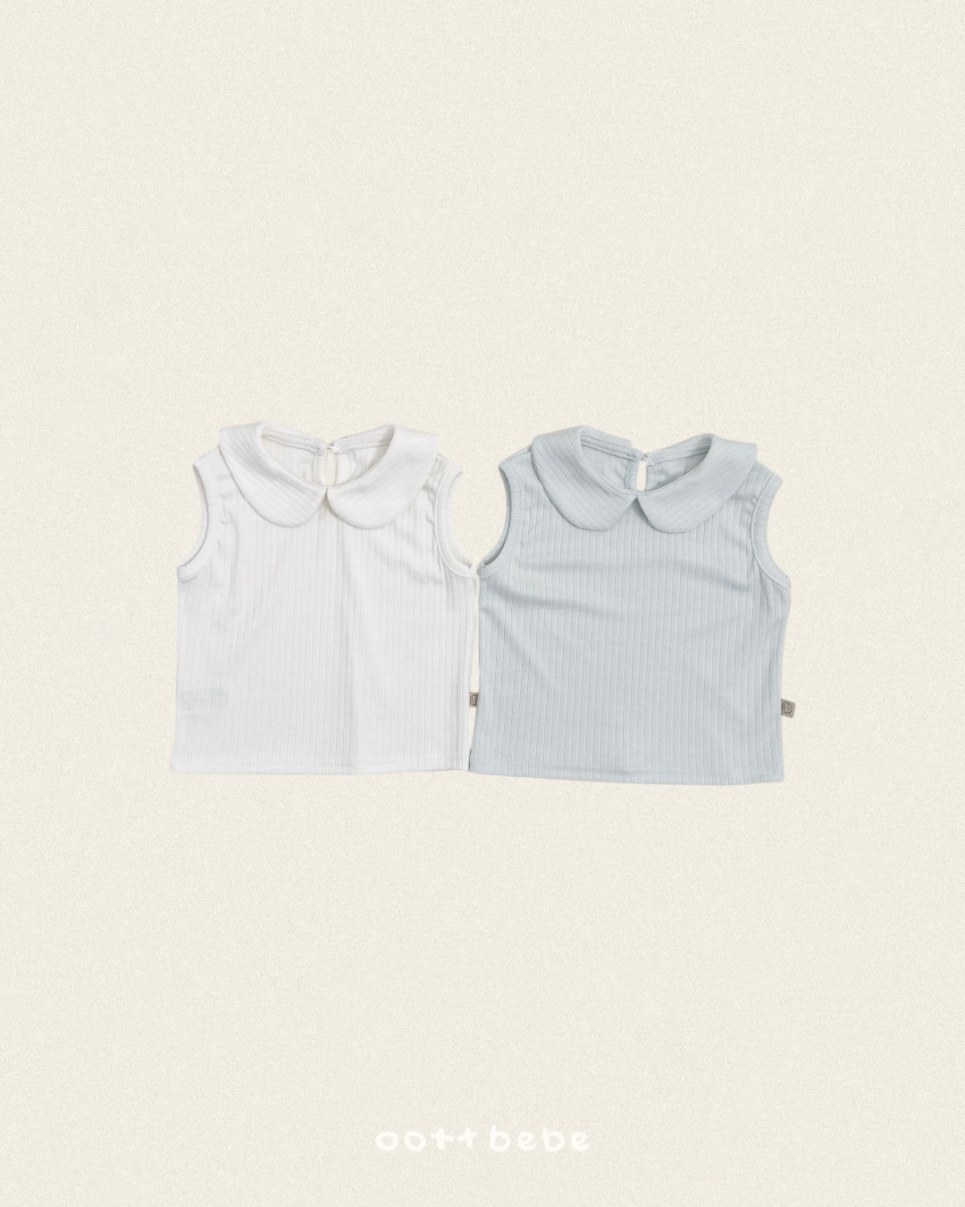 Oott Bebe Pastel Sleeveless Collar Tee