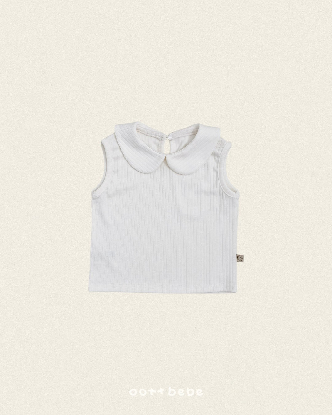 Oott Bebe Pastel Sleeveless Collar Tee