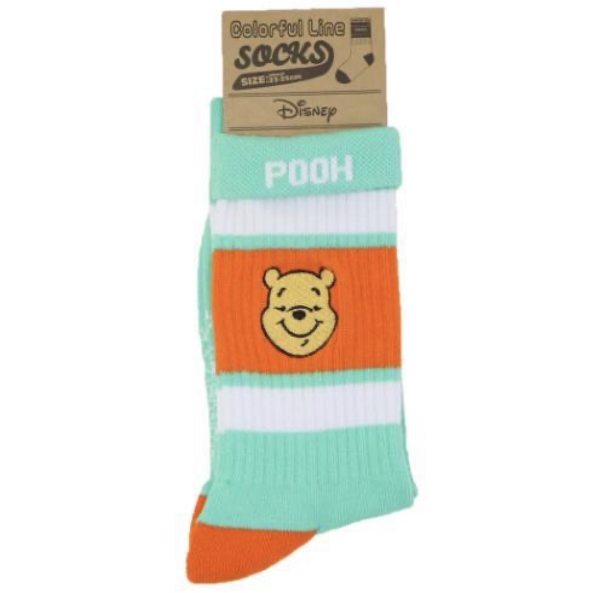 JP Old School x Pooh 刺繡中筒襪 23-25 5575 TK260605