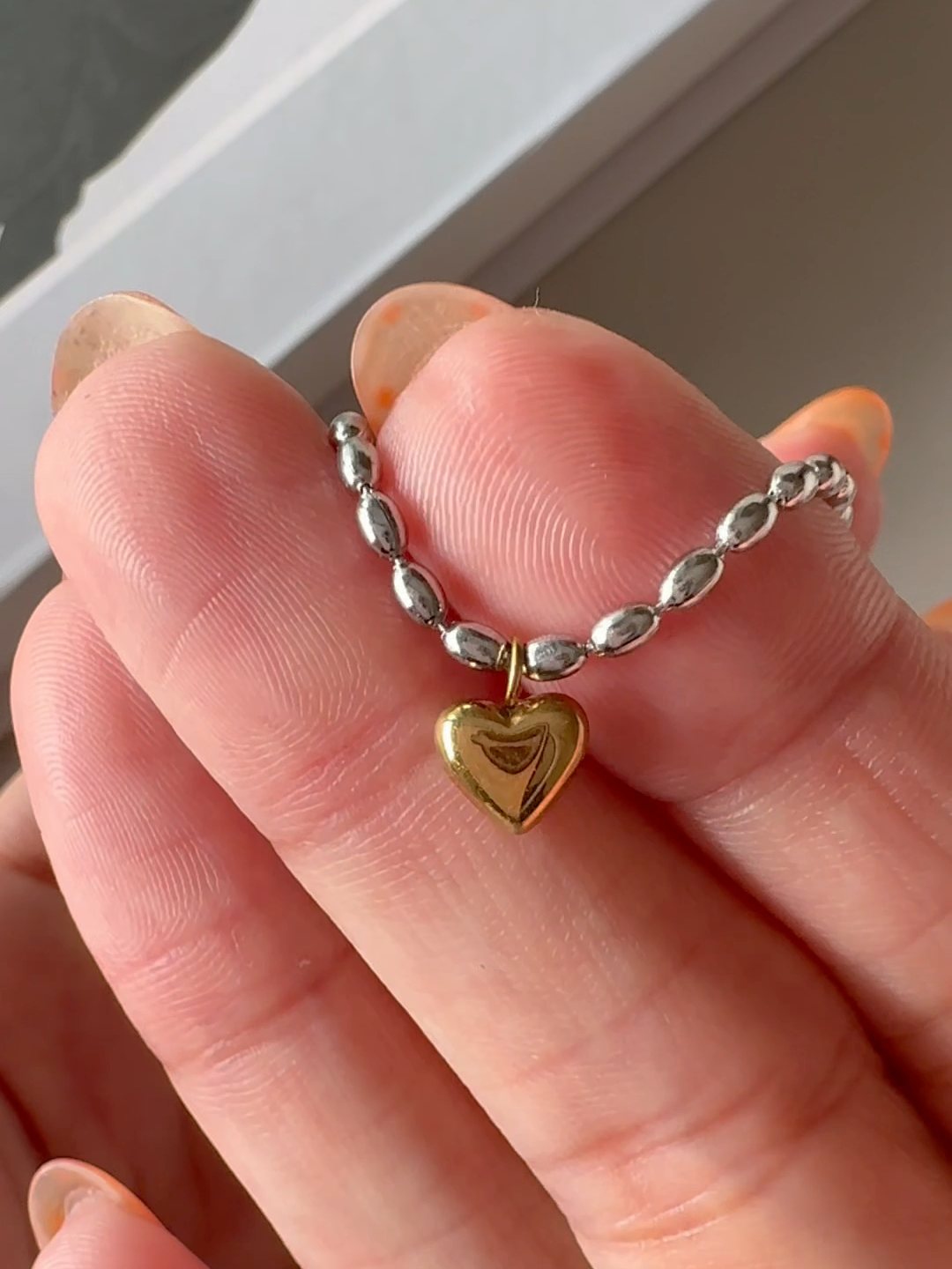 MSA heart charm necklace