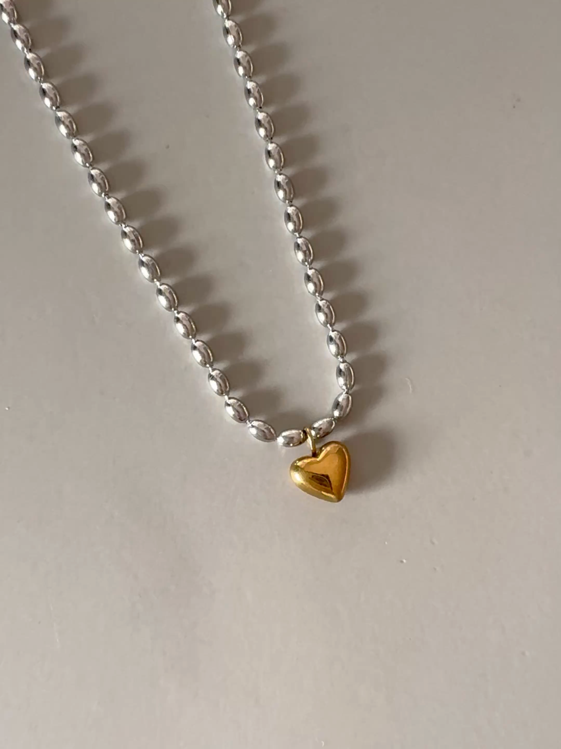 MSA heart charm necklace
