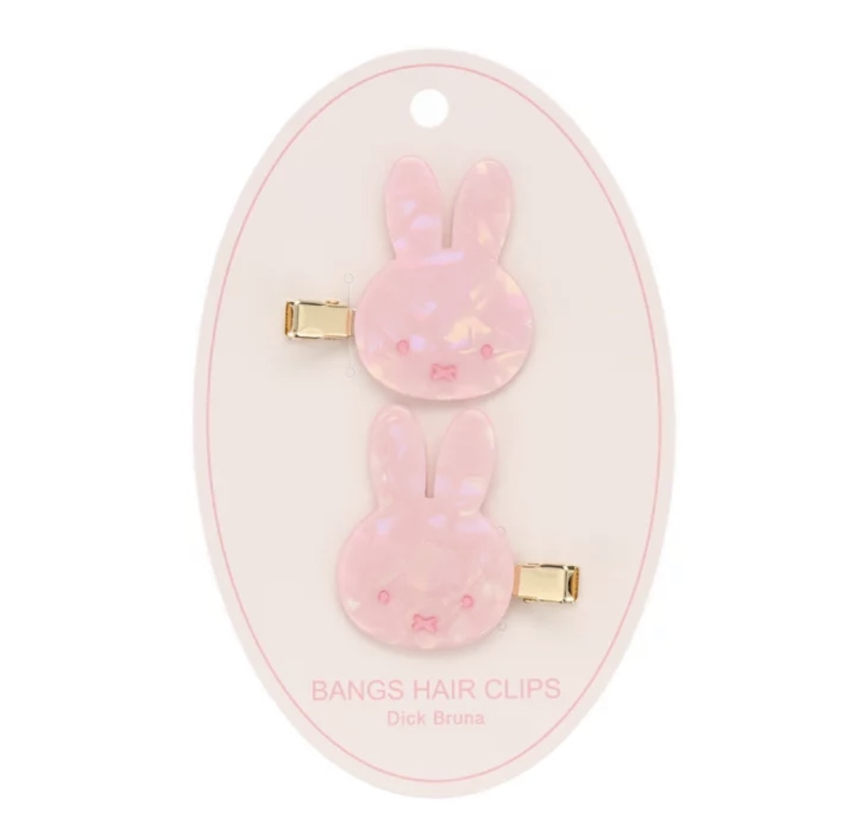 【最新發售】JP Miffy 彩光雲石髮夾 2件 粉色 5457 TK260605