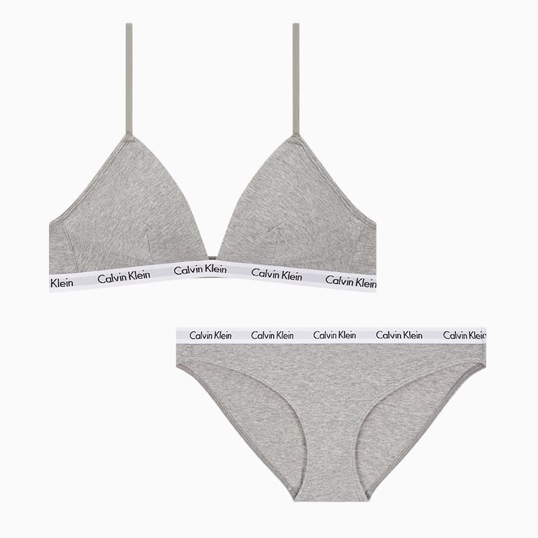Calvin Klein Underwear 女款 Carousel 三角內衣套裝 灰色 QP1474OP7A