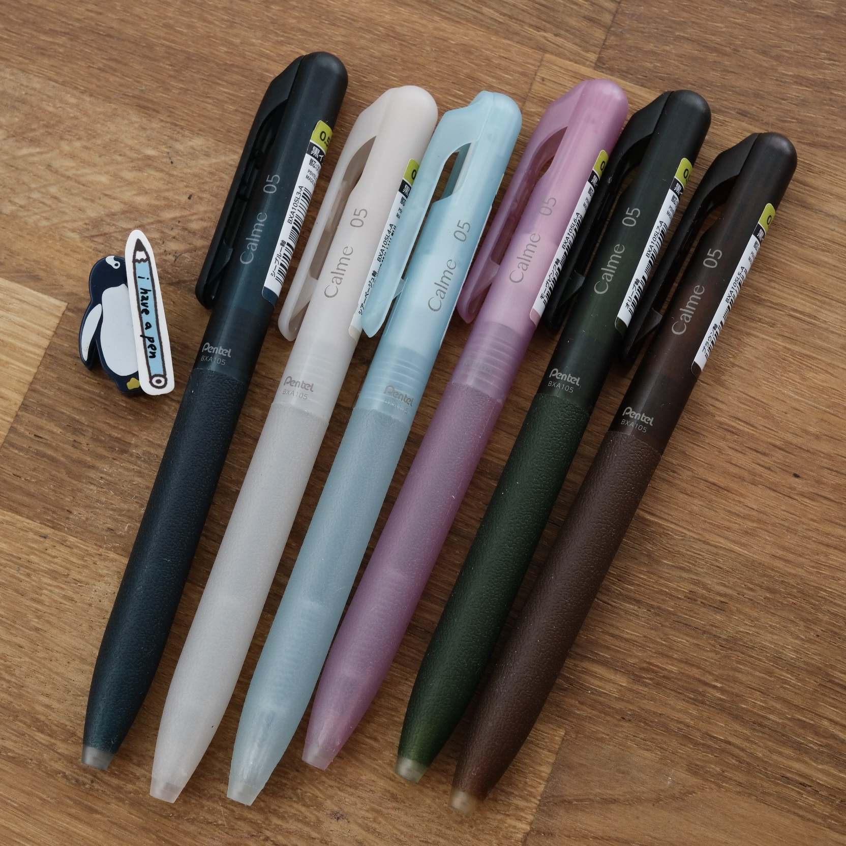 Calme 靜暮輕油性原子筆 半透明 限定色系 0.5mm｜Pentel 飛龍 日本
