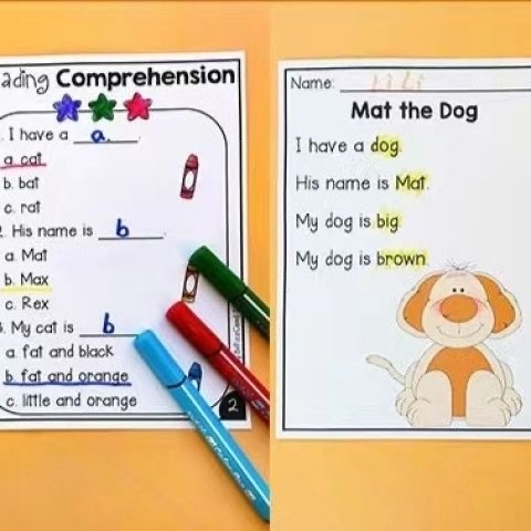 Free Kindergarten 120 reading comprehension passage