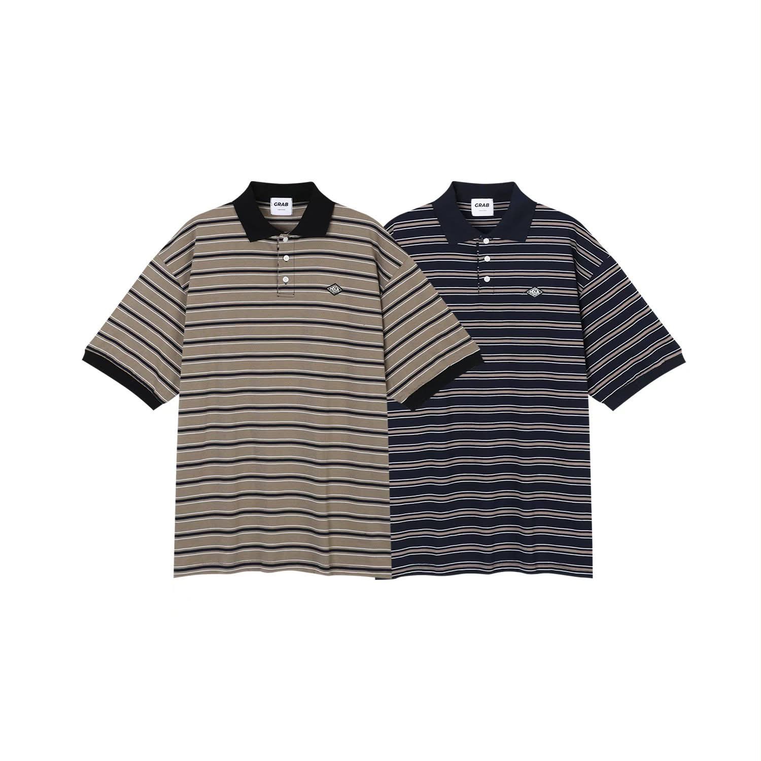 橫間Polo短袖Tee GRAB-008T