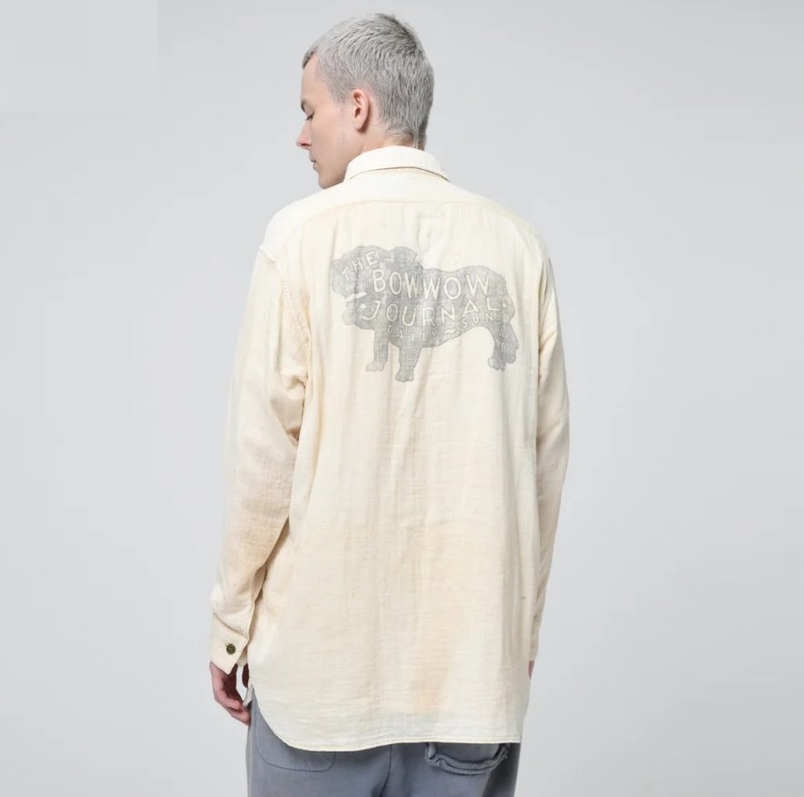 BOWWOW 2026 THE BOW WOW JOURNAL GAUZE SHIRT AGED - PRE ORDER ITEM (預訂中)