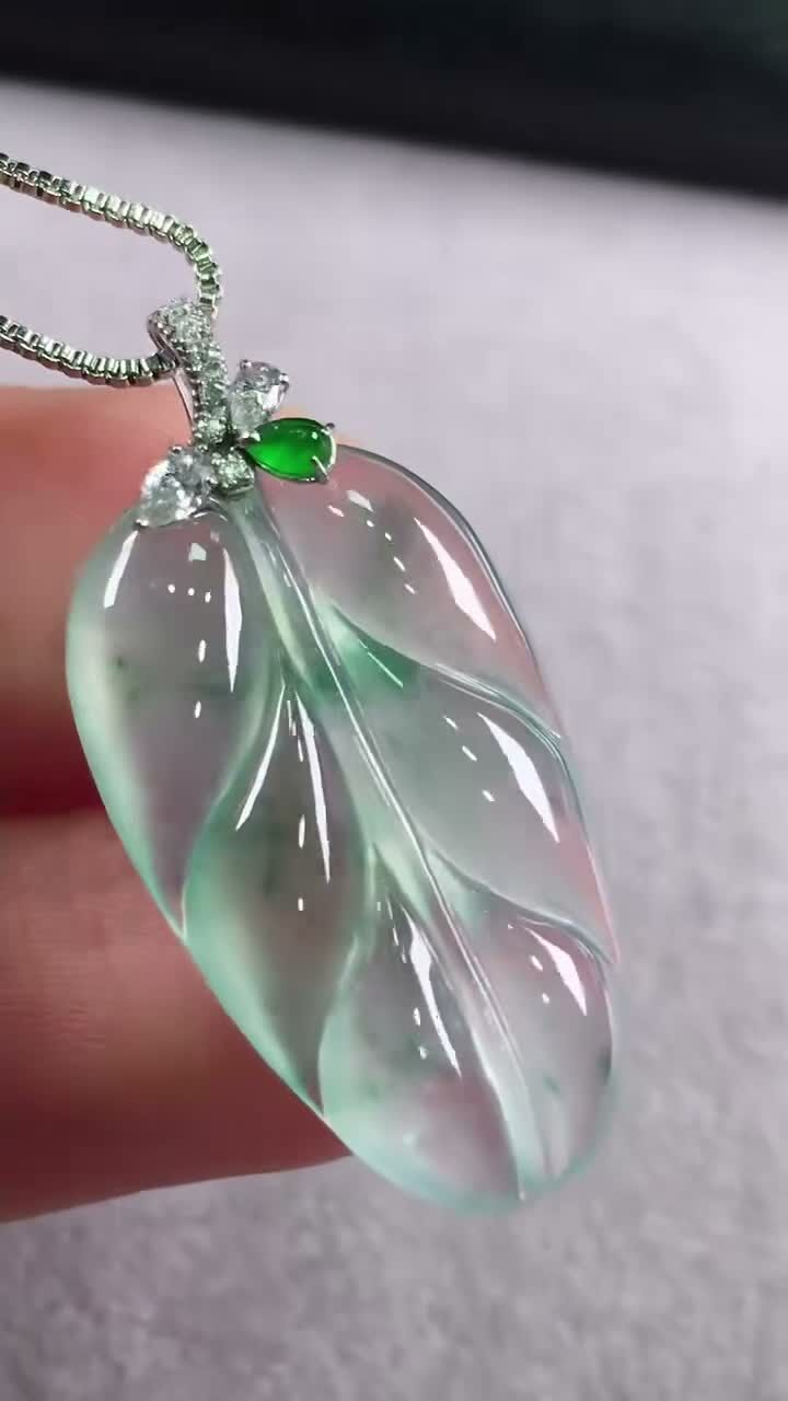翡翠葉子,天然翡翠A玉, 緬甸玉, Jade, Jadeite