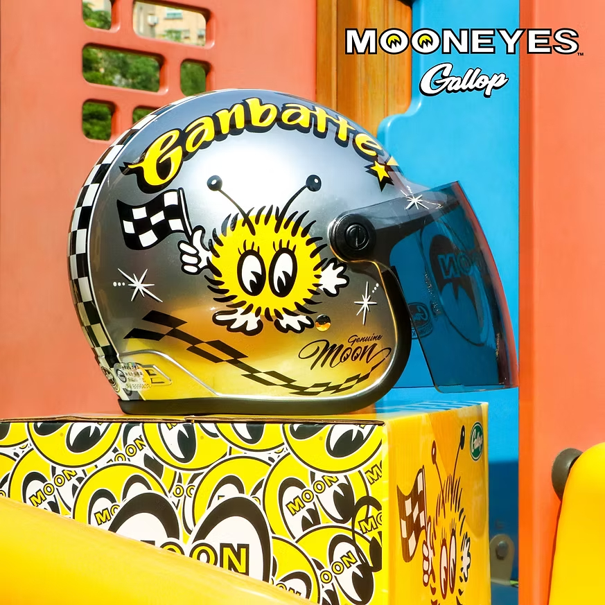 GALLOP MOONEYES Kids helmets 聯名童帽 銀色 安全帽 兒童式3/4罩