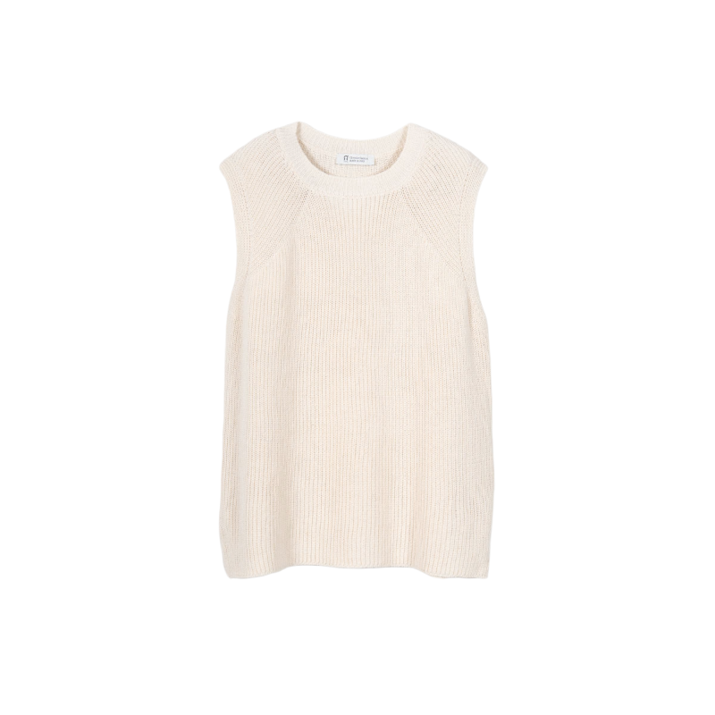 Rifò Adelaide Recycled Cotton Tank Top Oat Beige